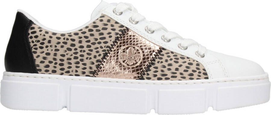 Rieker Zomer Witte Dierenprint Sneakers Meerkleurig Dames