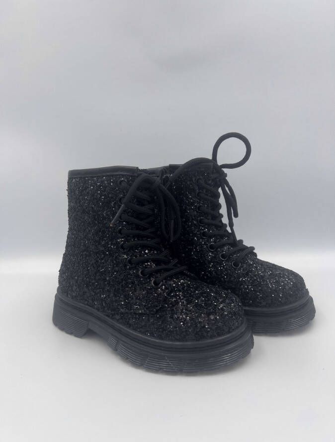 Rock and Joy Meisjes boots zwart met Glitter