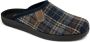 Rohde Heren Pantoffel Muil 2781-56 Blauw Geruit - Thumbnail 4