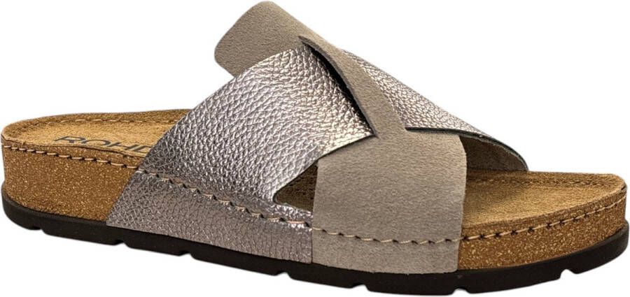 Rohde 5410 29 Dames Slippers Taupe Metallic