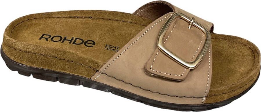 Rohde 5875 14 Naturel-slipper-lederen slipper