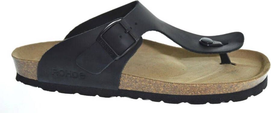 Rohde 5928 90 Heren Teenslippers Zwart