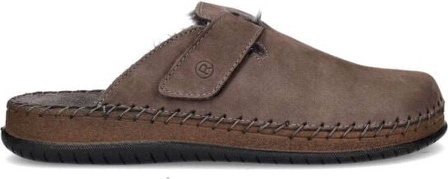 Rohde Bruine heren pantoffels comfortabel en warm Brown Heren