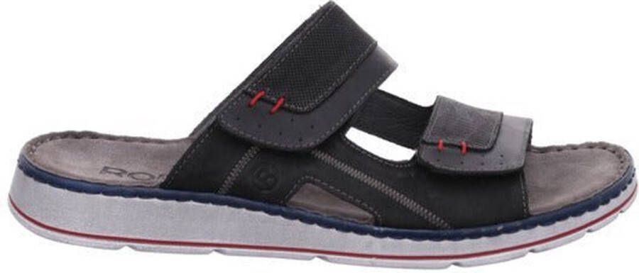 Rohde Memory Footbed Sandal Zwart Black Heren