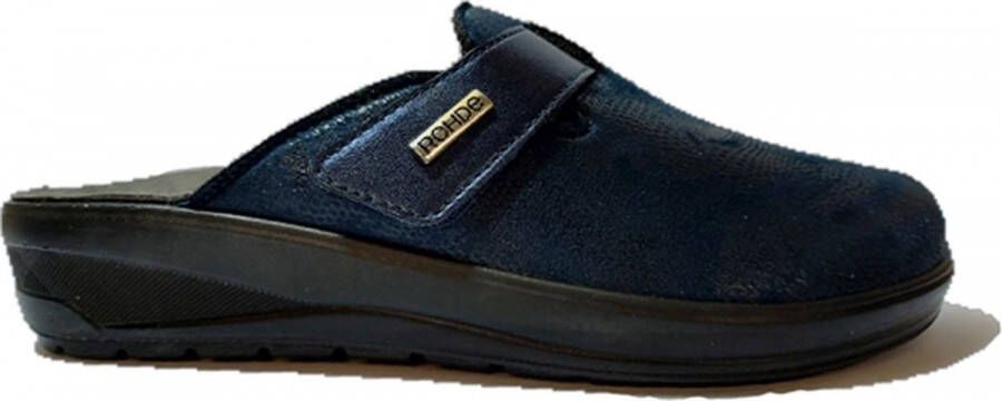 Rohde Pantoffel 6165 Blauw Stretch Verwisselbaar Voetbed 7½