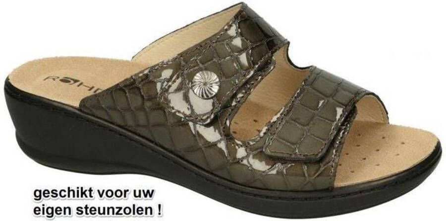 Rohde -Dames brons slippers & muiltje