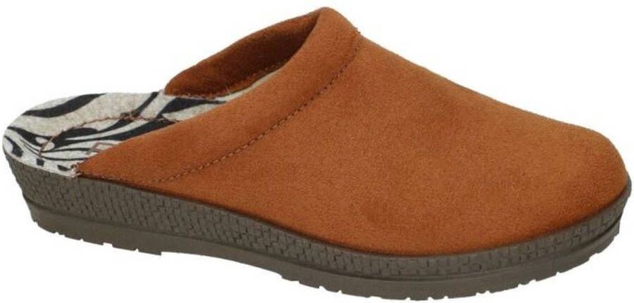 Rohde -Dames cognac caramel pantoffels