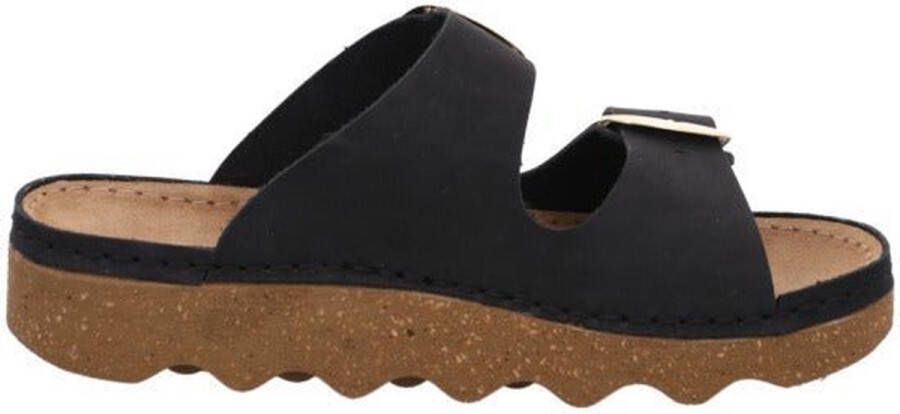 Rohde Zwarte Nubuck Leren Dames Sandaal Black Dames