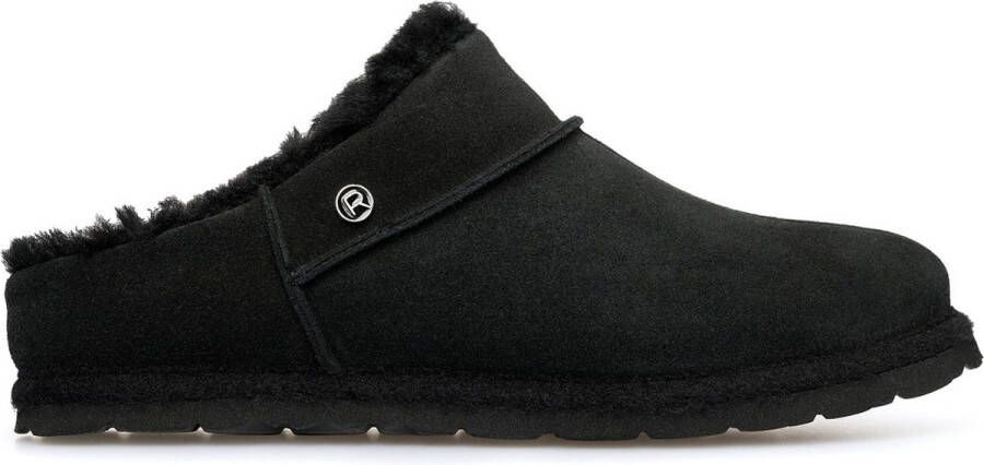 Rohde Warme binnenslippers Zwart Black Dames