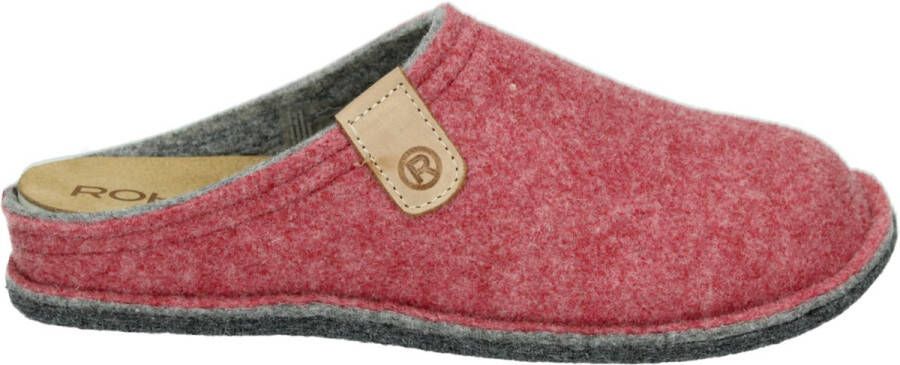 Rohde Lucca Pantoffels Dames Sloffen Roze Antislip Uitneembaar Voetbed