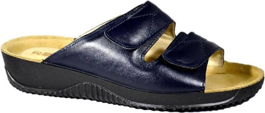 Rohde Dames Slipper Klittenbandsluiting Blauw