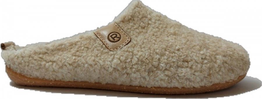 Rohde Pantoffel 6865 Natural Teddy Verwisselbaar Voetbed