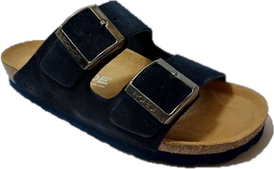 Rohde Slipper 5590 Donkerblauw Suède 6½