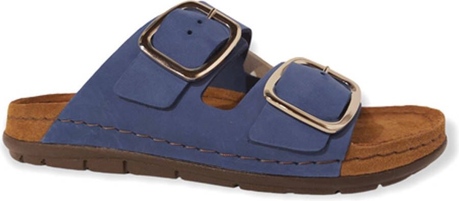 Rohde Slipper 5879 Kobalt Blauw Zacht Voetbed