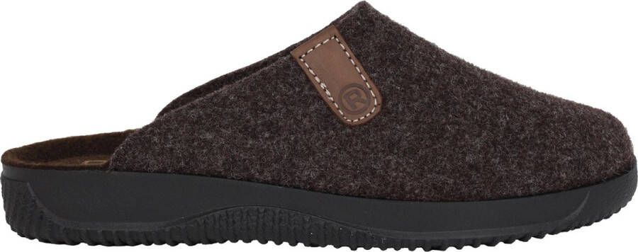 Rohde Bruine heren pantoffels Comfortabel & Warm Brown Heren