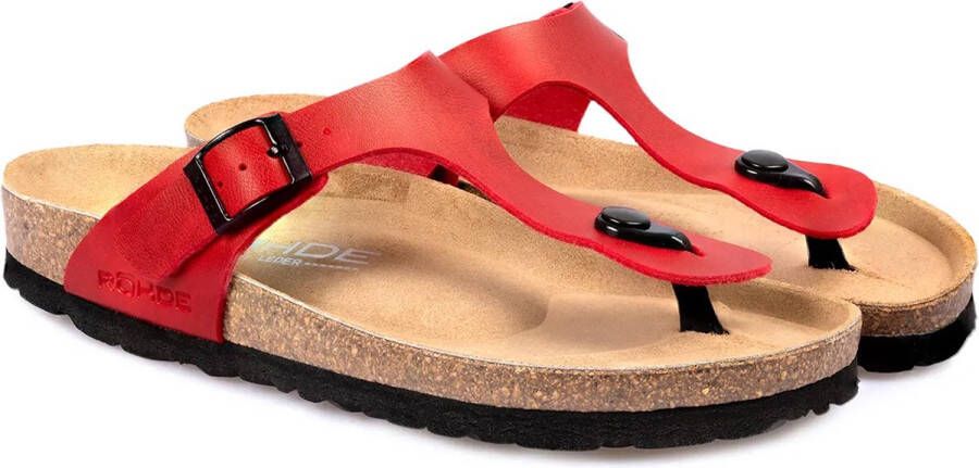 Rohde Sunny N'14 teenslipper damessandaal damesschoenen 5628 rood