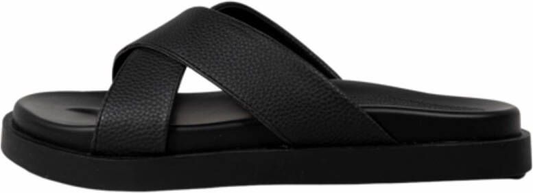 Romika Slippers Men Covered Footbed Crosstrap Black