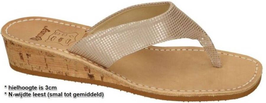 Ronny -Dames beige slippers & muiltjes