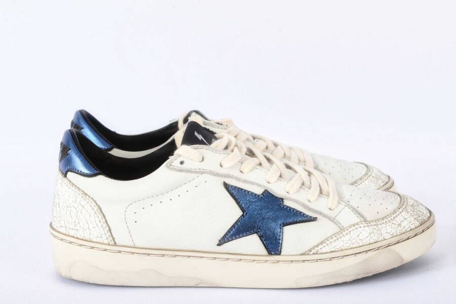 Rossati Model 7001 Dames Sneakers Wit Blauw Ster Vintage