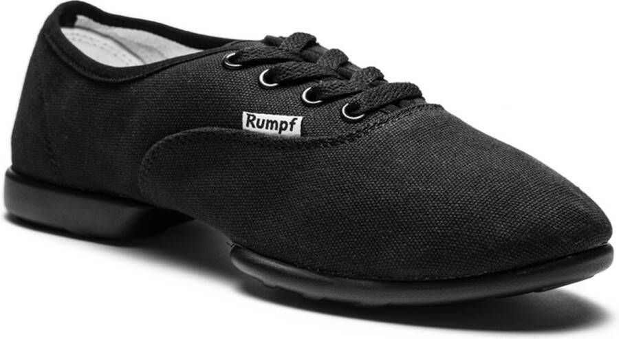 Rumpf Bee 1515 Danssneakers Dames Vegan Splitzool met Spinpoints Jazz Sneaker Lindy Hop Swing Dans Sport Gymschoenen Zwart