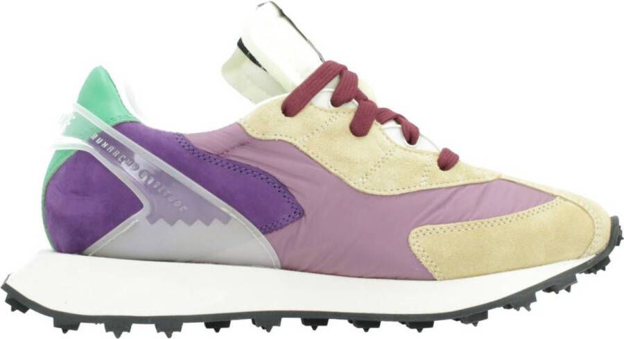 RUN OF Multicolor Leren Sneakers met Unieke Zolen Multicolor Dames