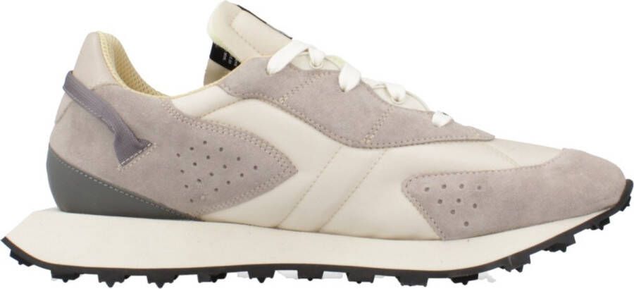 RUN OF Splitleren Sneakers in Taupe Beige Heren