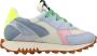 RUN OF Multicolor Leren Sneakers met Fluo Hielstuk Multicolor Dames - Thumbnail 1