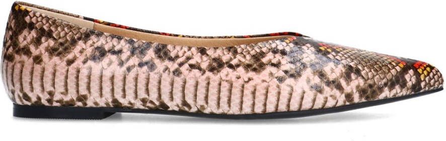 Sacha Dames Ballerina's met snake print