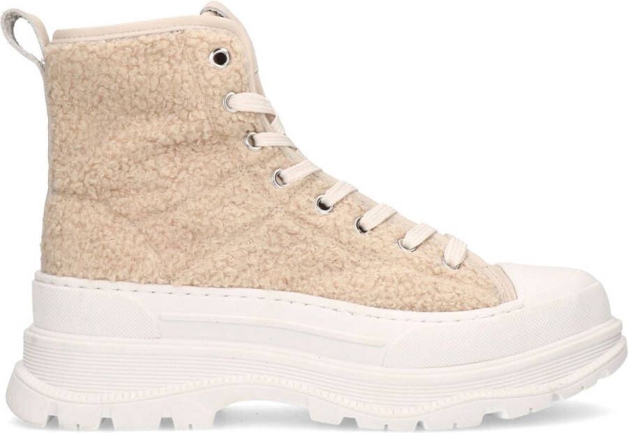 Sacha Dames Beige hoge sneakers