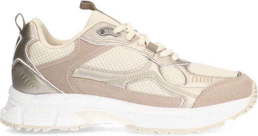 Sacha Dames Beige sneakers met gouden details