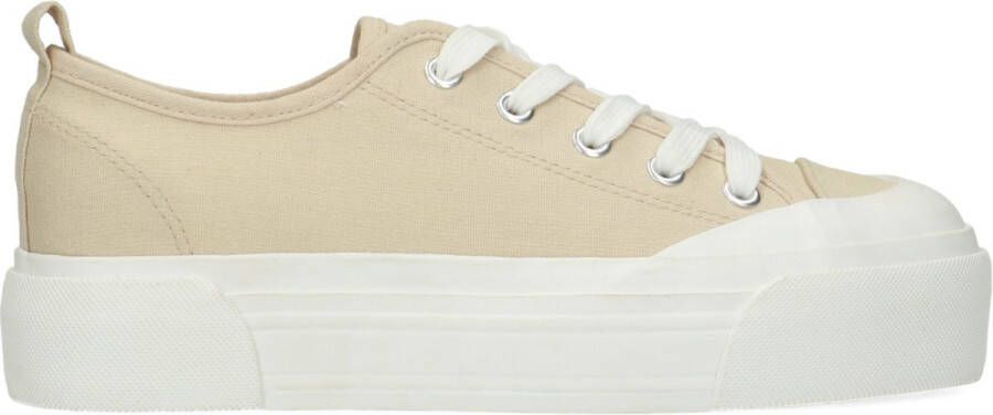 Sacha Dames Beige sneakers met platformzool