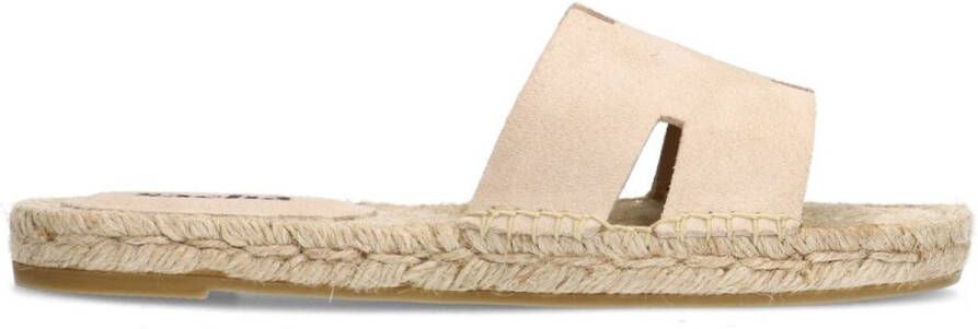 Sacha Dames Beige suède slippers