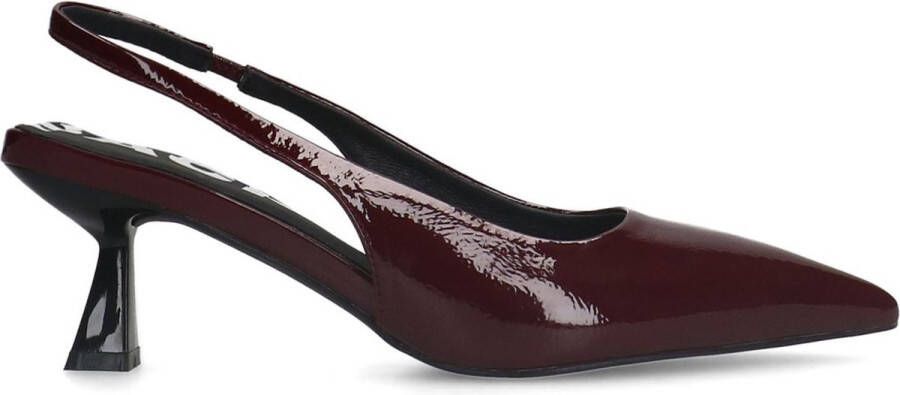 Sacha Dames Bordeaux lak slingback pumps