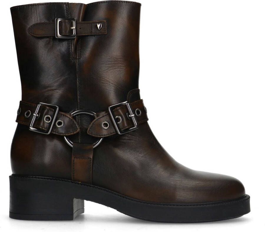 Sacha Dames Brownwashed biker enkelboots - Foto 1