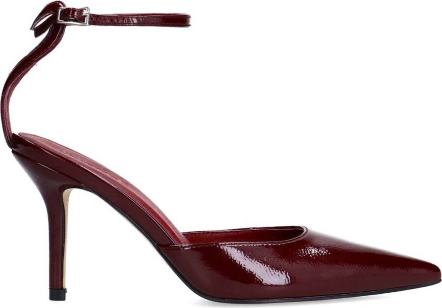 Sacha Dames Burgundy slingbacks met heart design