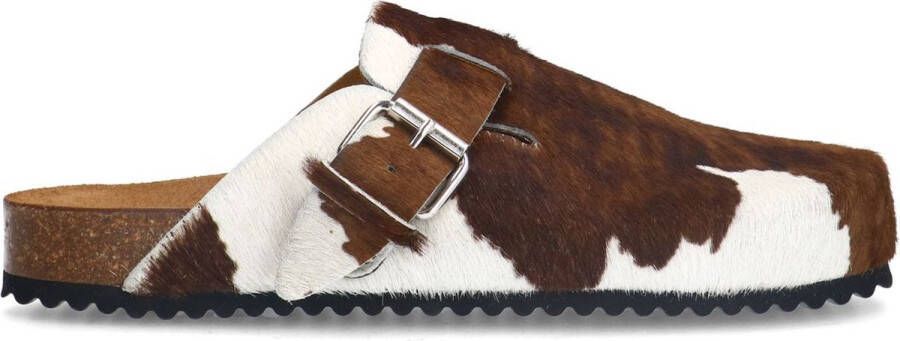 Sacha Dames Cow clogs met gesp