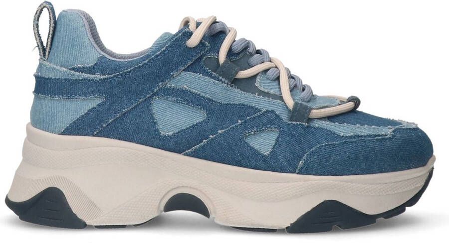 Sacha Dames Denim platform sneakers met dubbele veters