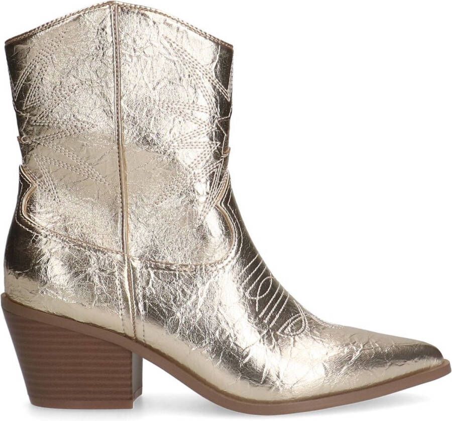 Sacha Dames Gouden metallic cowboylaarsjes