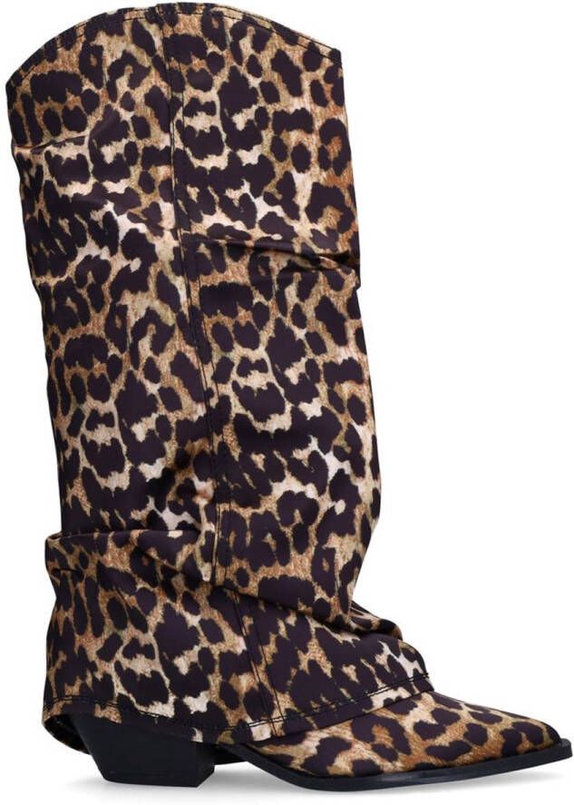 Sacha Dames Leopard cowboylaarzen met flap