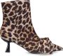 Sacha Dames Leopard enkellaarsjes met hak - Thumbnail 5