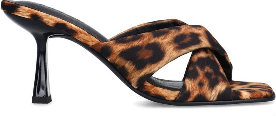 Sacha Dames Leopard sandalen met hak