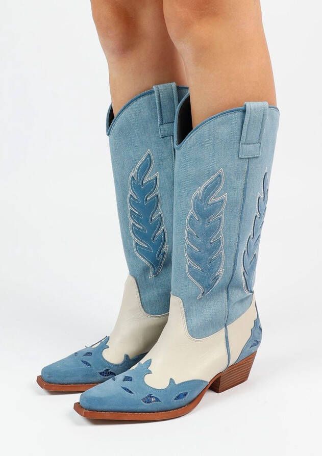 Sacha Dames Limited Edition Blauwe denim cowboylaarzen - Foto 1