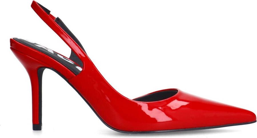 Sacha Dames Rode lak slingback pumps