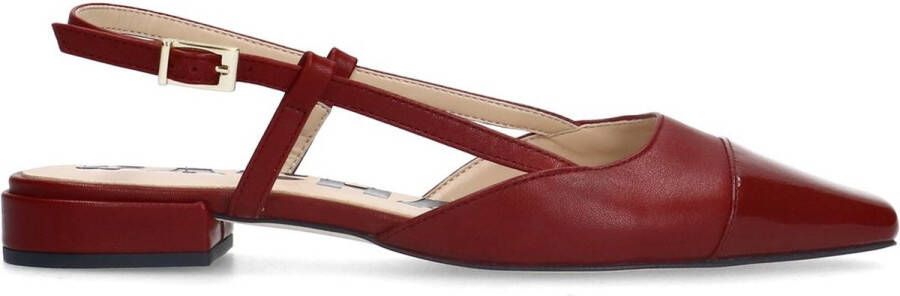 Sacha Dames Rode leren slingbacks