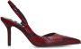 Sacha slingback pumps met slangenprint rood zwart - Thumbnail 2