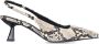 Sacha slingback pumps met slangenprint beige - Thumbnail 2