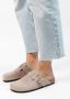 Sacha Dames Taupe leren clogs met studs - Thumbnail 2