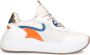 Sacha Dames Witte leren sneakers met oranje details - Thumbnail 1