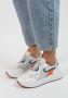 Sacha Dames Witte leren sneakers met oranje details - Thumbnail 2