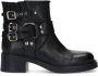 Sacha Dames PRE-ORDER Zwarte biker enkelboots - Thumbnail 1